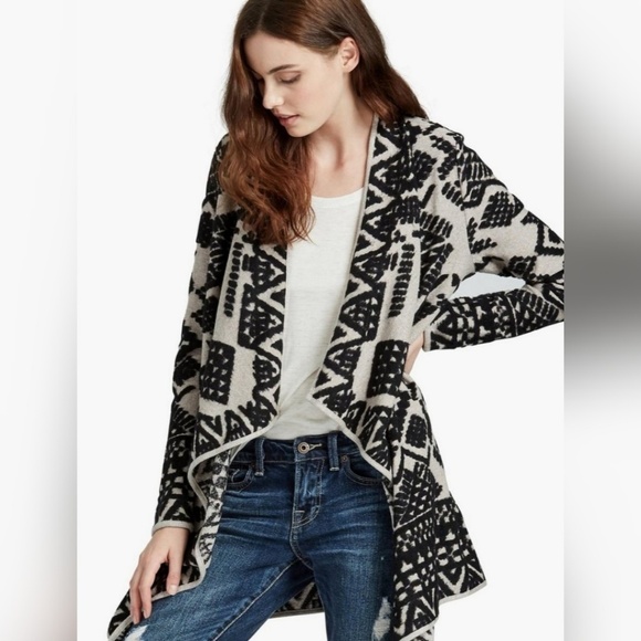 Lucky Brand Sweaters - Lucky Brand • Aztec Open Front Cardigan • SZ S